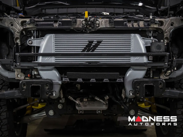 Ford Bronco Performance Intercooler Kit - 2.3L EcoBoost - Mishimoto - High-Mount - Polished Pipes Silver Core